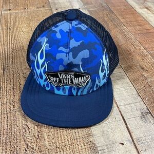 Vans Youth Flames Camo Skate Snap Back Skater Baseball Cap Hat Adjustable